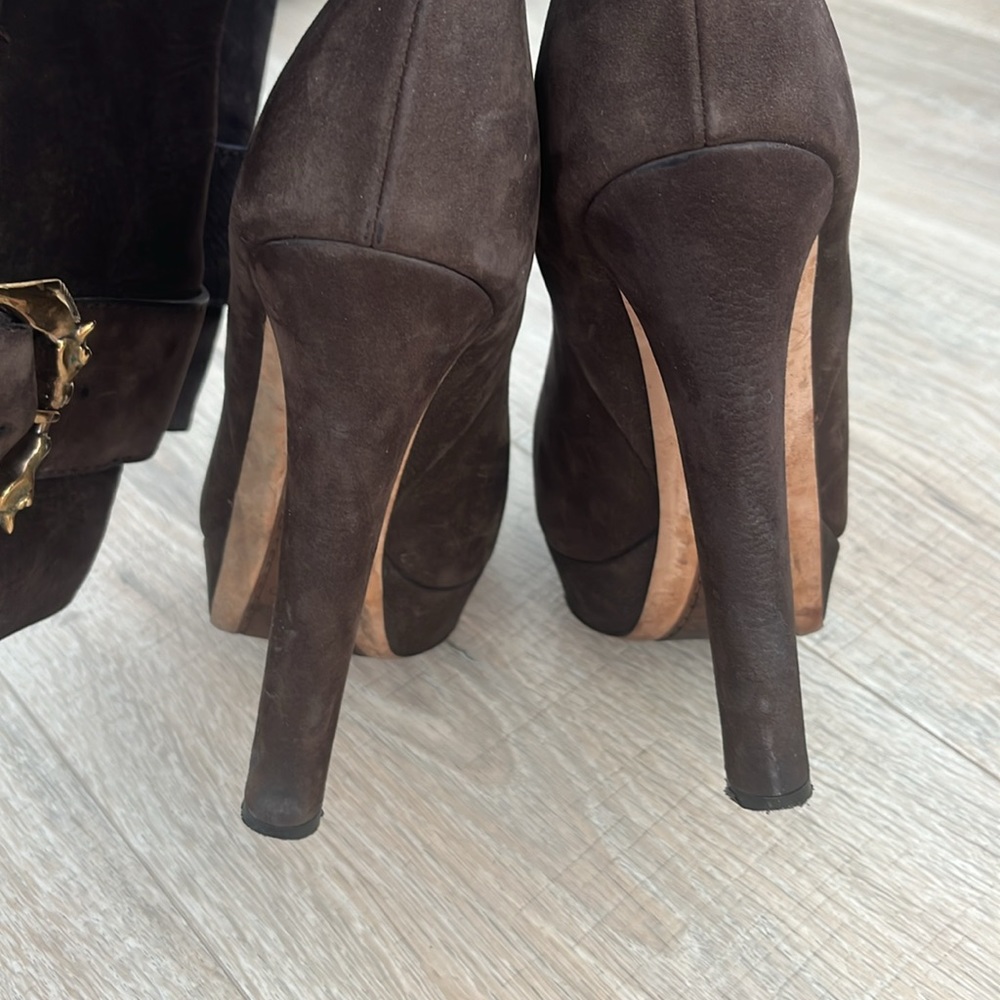 Gucci brown suede boots - Picture 7 of 14